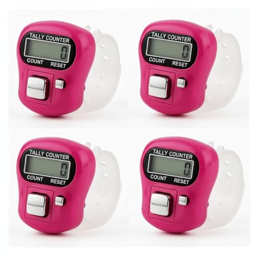 Image of Concepta Mini Hand Tally Counter Finger Ring Digital Electronic Head Count, Jap Counter Machine for Mantra Jap Cricket Umpire and Various Counting Purpose Small(Color May Vary) (Pack of 4 PIS)