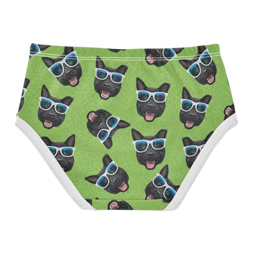 Joisal Cotton Girls Underwear Toddlers Black Dogs Smile Cute Panties Girl Stylish Kids Undies Briefs 2t2