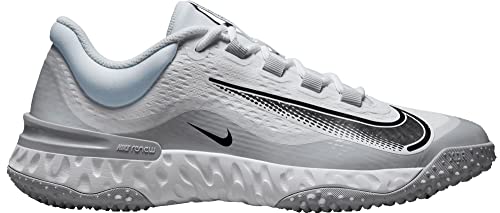 Nike Alpha Huarache Elite 4 Turf FD2743-100 White/Wolf Grey/Pure Platinum/Black Men's Baseball Shoes 11 US