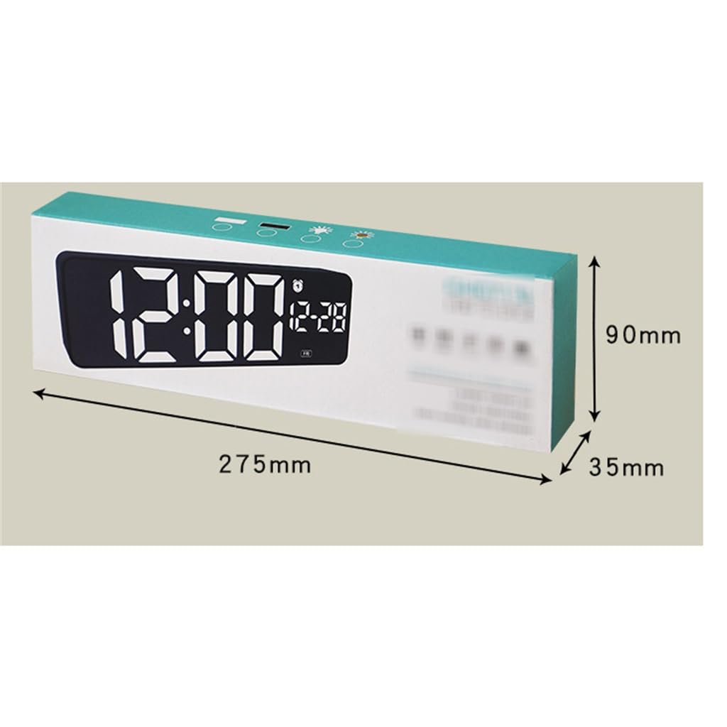 Reloj Digital con Pantalla Grande, Despertador Electrónico, De Pared Salón Luminoso