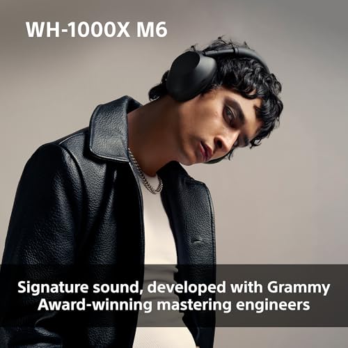 Sony WH-1000XM6 Flagship Noise Cancelling Over-Ear Wireless Bluetooth Headphones, Signature Hi-Res Sound, Ultimate Comfort, Foldable Design, Durable Case, 30 HR Battery, iOS & Android - Black - Image 5