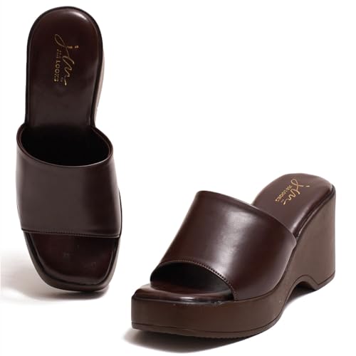 Image of JM LOOKS Women's Wedge Sandals - Open Toe Slip-On with Comfortable Sole | Stylish & Easy to Daily and Casual Outfits