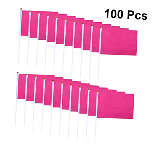 Mini drapeaux carrés en polyester : lot de 100 mini drapeaux portables pour fêtes