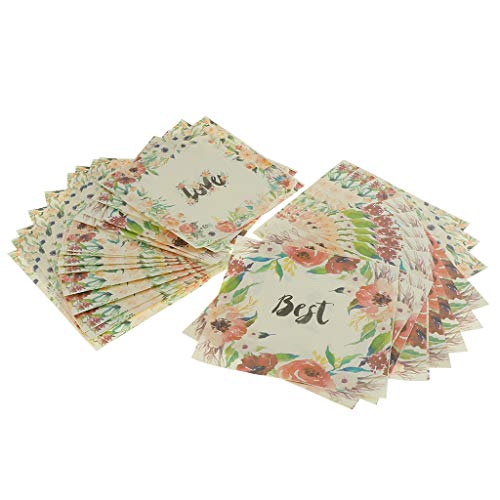 Papéis de vedação de impressão Almencla 42 peças, embalagem para assar faça você mesmo, papel de emb