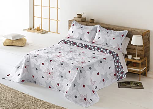 DECASATEXTIL - Colcha Infantil para Cama de 90 - Diversos Diseños para los Más Peques - Encanto y Fantasía en la Cama Infantil - 100% Microfibra (Cama 90/105cm- 180x265cm, Estrellas)