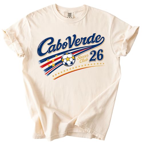 Cabo Verde Soccer Club 2026 T-Shirt Vintage Soccer Cup Sports Fan Graphic Tee Game Day Shirt for Men Women