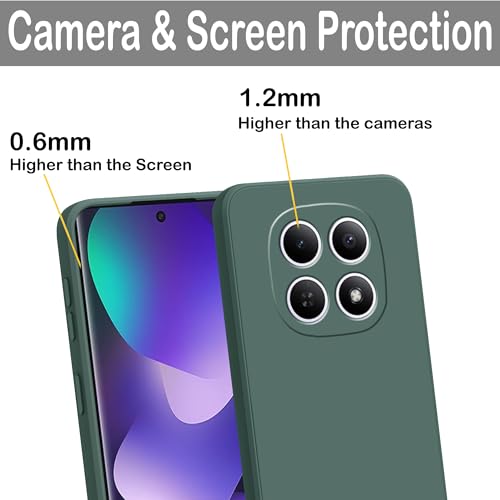 Image of amazon basics Back Cover for Redmi Note 15 5G | Ultra Slim Soft Rubberised Case | Matte Silicone Flexible Mobile Case | Camera Protection - Green