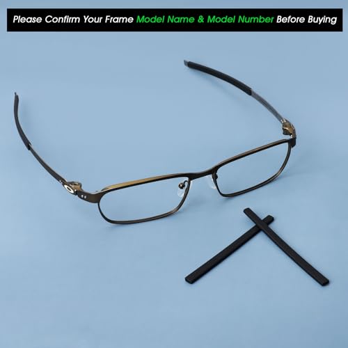 Acefrog 2 Pairs Upgraded Soft Silicone Replacement Temple Sleeve Ear Socks for Oakley Tincup OX3184, Tincup Carbon OX5094 Eyeglasses, Pitchman OX8050 OX8096, Tincup Sunglasses Perfectly Fit, Black4