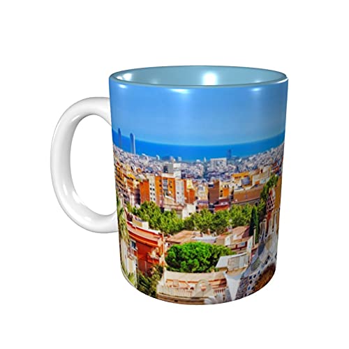 グエル公園 マグカップ コーヒーマグ セラミック おしゃれ 電子レンジ対応 食洗機対応 330ml 9色