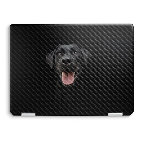 Image of MightySkins Carbon Fiber Skin Compatible with HP Spectre x360 14 inch (2022) Full Wrap Kit - Black Lab | Protective, Durable Textured Carbon Fiber Finish | Easy to Apply | Made in The USA