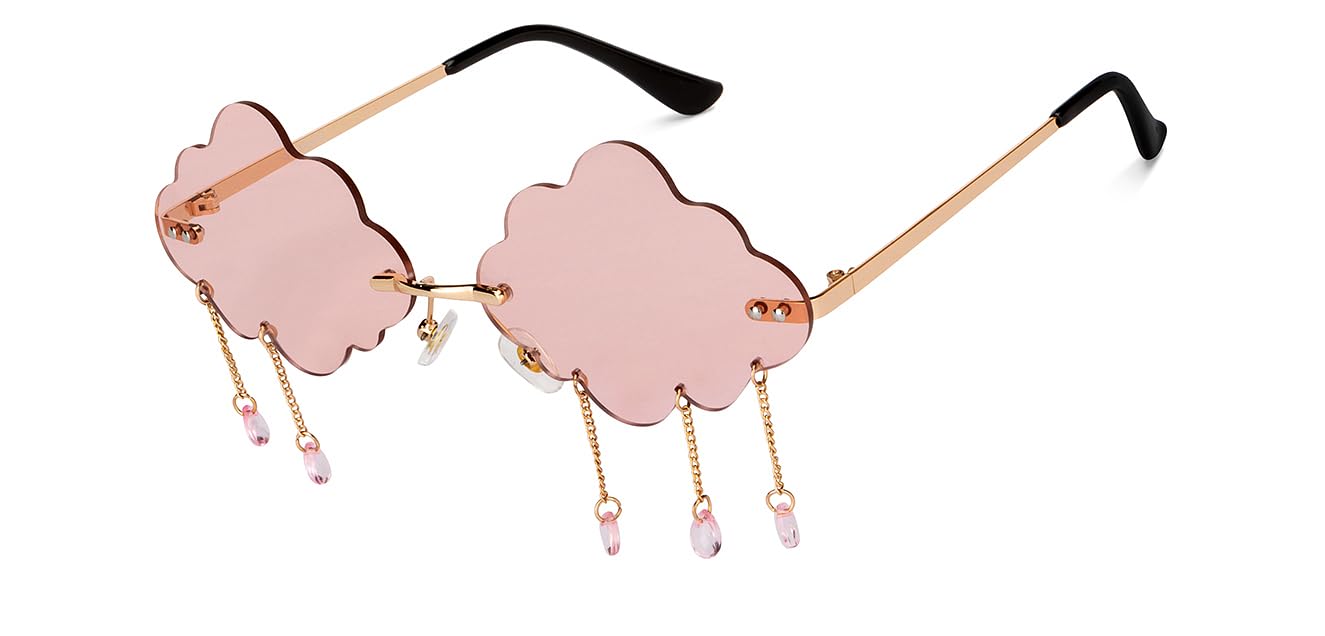 OJOSWear Sunglasses By Lenskart |Rimless Cloud Trendy and Streetwear Style Sunglasses| 100% UV Protected| Men & Women| Large| OJ S15229