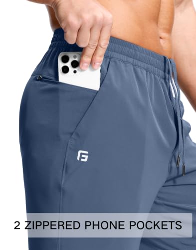 Image of GGJ Men's Lightweight Athletic Shorts with 2 Zipper Pockets 7 inch /9 inch /5 inch Gym Workout Running Quick Dry Tennis Shorts for Men