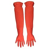 latex impermeable con silice atomizada  UKCOCO Guantes para Cuidado del Acuario, Guantes Impermeables con Libres de BPA, Guantes de Látex Que Se Alargan, Evita Contaminación y Alergias Durante Mantenimiento del Agua