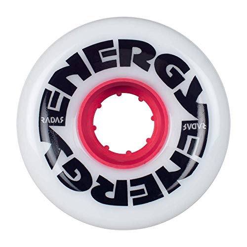 Riedell Energy 62 Wheels - Roller Skate Wheels - 4 Pack of 78A 32mm x 62mm Quad Skate Wheels | White