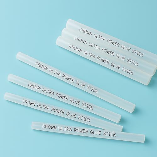 Image of Crown Ultra Power Semi Clear Glue Sticks 20Pcs Pack 220mm x 11mm | Heavy Duty Strong Bonding Hot Melt Glue Gun Refill for Professional Industrial Use, DIY Craft, Wood, Repair, Home & Office Use