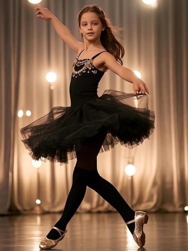 leg elegant 2 Pairs Ballet Tights for School Girls Toddler Kids Footed Dance Tights2