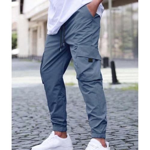 WENKOMG1 Mens Track Sweatpants, Elastic Bottom Slim Fit Athletic Workout Jogger Sweatpants with Pockets, M-3XL3