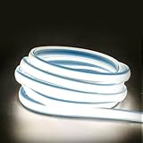pcningled LED Lights 3.28FT, AC 110V COB LED Strip Lights with US Plug Waterproof IP67 1 Meter Flexible Rope Light 120V 4000K White LED Light Strip for Outdoor and Indoor Kitchen Cabinets Lighting