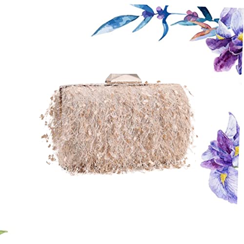 Pochette soirée élégante en polyester texturé et pochette vintage main