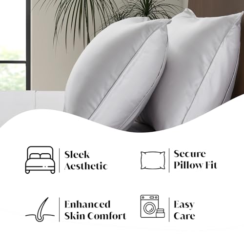 Image of |Twin XL Size Sheet Set | Organically Grown | Ultra Soft & Cooling |100% Viscose | 17 inch Deep Pocket [Dove Grey]
