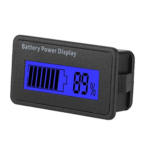 Lazmin batterijcapaciteitsweergave, 12-48V universele batterij LCD batterijcapaciteitsweergave tester voltmeter, blauwe… - Afbeelding 7