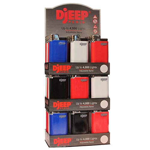 Djeep Classic Full Size Lighters Assorted Color 36/display