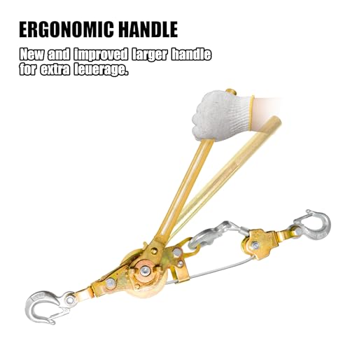 YATOINTO Extrator de guincho de cabo de 4 toneladas Come Along Corda dupla extrator manual resistent