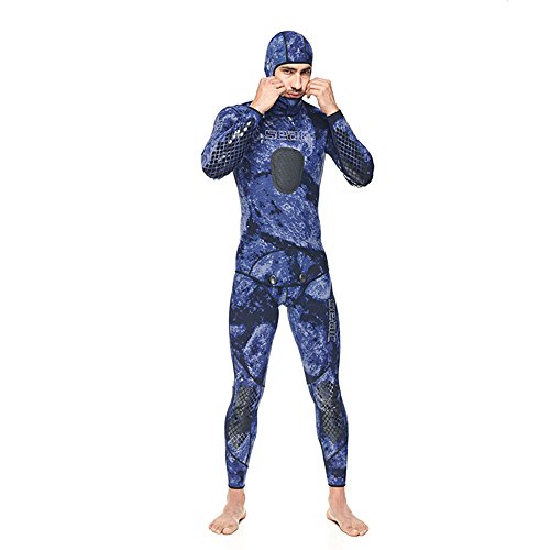 SEAC Makaira, Combinaisons de Chasse sous-Marine pour Homme, 2 mm Néoprène Yamamoto Premium avec aisselle Super Extensible pour l'apnée