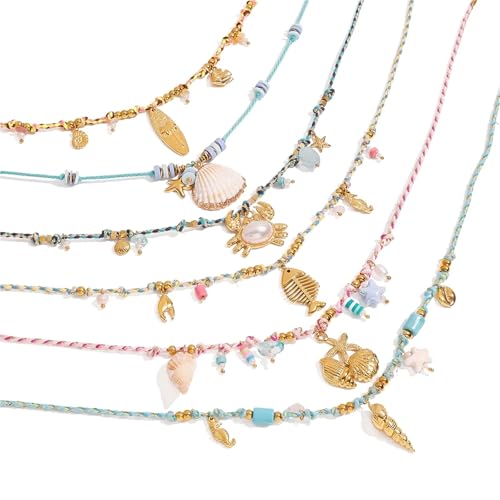 Collier bohème acier inoxydable breloques pierre naturelle pendentifs