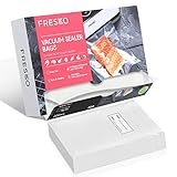 Vakuumierbeutel FRESKO Vakuumbeutel 20x30cm / 200 Profi- Folienbeutel, für alle Vakuumierer, BPA-frei, Eingeprägte Luftrillen, Extrahierbares Verpackungsdesign, Sous Vide Gefrierbeutel…