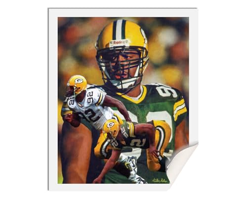 Reggie White Green Bay Defense Art Print 31x40 Canvas
