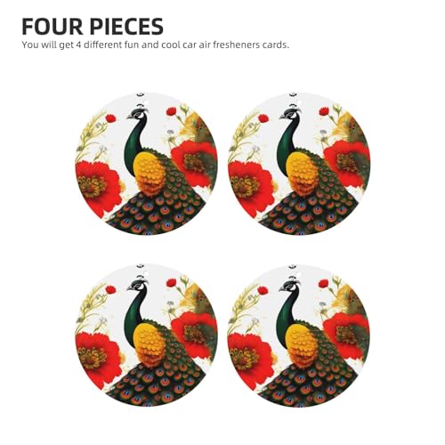 Hojas perfumadas Peacock red flower para auto y ambiente miniatura 2