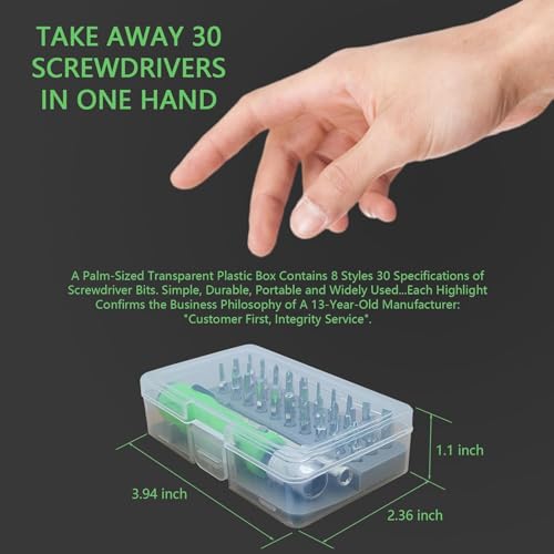 Image of Precision Screwdriver Set, Small Screwdrivr Set, Professional Grade 32 in 1 Magnetic Torx Screwdriver Set for Electronics, Repair Tool Kit for Watch Glasses Cell Phone Laptop and Appliances NEW 2026
