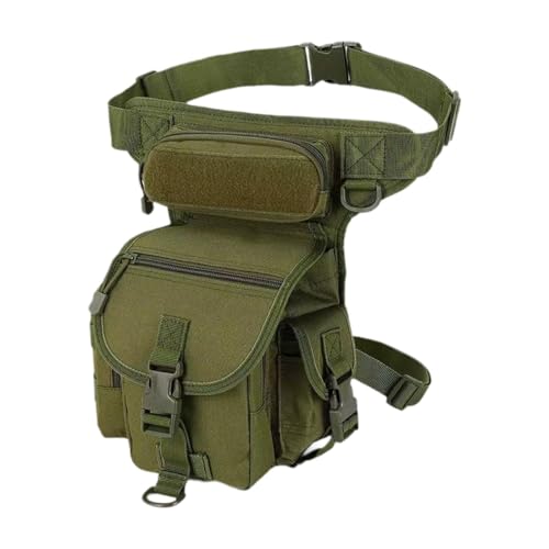 Colaxi Waist Bag Leg Bag Smooth Zipper Portable Side Pocket Design Utility Pouch Fanny Thigh Pack for Outdoor Cycling Travel Fishing, Green