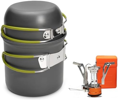 Conjunto de utensílios de cozinha para acampamento, kit de fogão ...