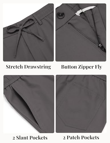 Image of COOFANDY Mens Cotton Linen Pants Casual Drawstring Summer Beach Pants Lightweight Linen Dress Trousers