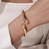 RINTOLER Chunky Gold Cuff Bangle Bracelets for Women - Gold Polished Trendy Twisted Hinged Cuff Open Wide Waterdrop Bangle Chunky Gold Bracelet Minimalist Bangle Jewelry Gift (H-dainty Waterdrop - GOLD) #1