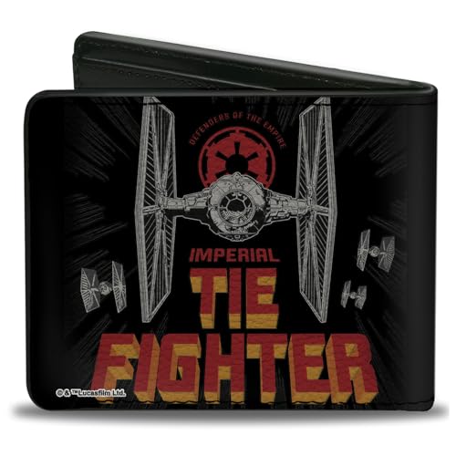Wallet Bifold PU Star Wars Imperial TIE Fighter Ad Black Gray Red Orange2