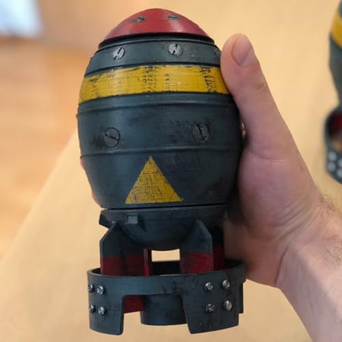 Nuke Bomb Storage Box, Nuclear Bomb Desktop Decorations, 3D Openable Resin Rocket Sculpture, Mini Nuke Statue Model, Mini Storage Box Decor