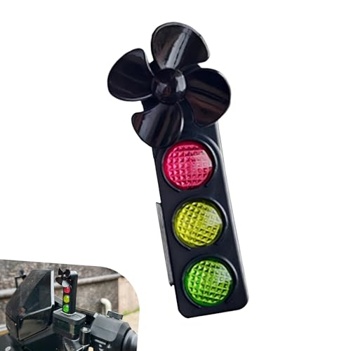 Foelony Motorcycle Wind-Powered LED Light, Creative Traffic Decorative Light, Self-adhesive