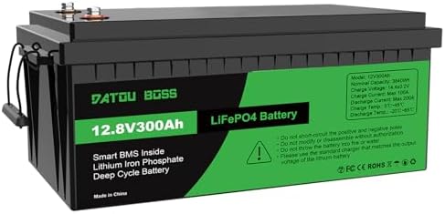 DATOUBOSS Batterie 12V 300Ah LiFePO4, Batterie Lithium avec BMS 2...