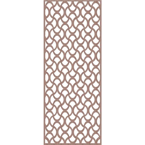 Image of 29 3 /8 inchW x 74 3 /8 inchH x 3 /8 inchT Resort Decorative Fretwork Wood Wall Panels, Walnut