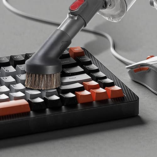 Lanmu Horse Hair Brush Vacuum Attachment Adapter Compatible With Dyson V15 V12 V11 V10 V8 V7 V6 Vacuum Cleaner, 1.25" Soft Dust Brush And Attachment Converter #TOP5