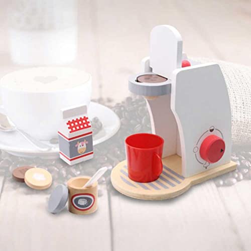YUNYI Kaffeemaschine Spielzeug aus Holz mit Tasse und Milch I Zubehör Spiel-Küchen - Kinderküche Set - ermutigen Sie… – Bild 7