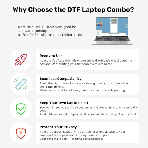 Image of InkSonic R1390 DTF Printer A3, 13 inch Width DTF Transfer Printer Bundle with Heat Press Machine, Custom T-Shirt Printing Machine, Direct to Film, White Ink Circulation System, Multi-Material Compatible