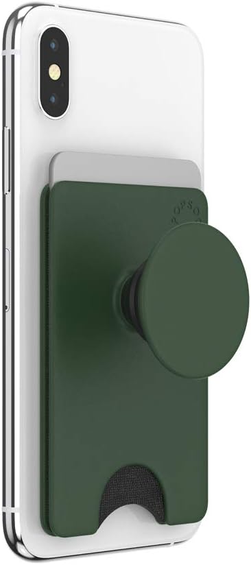 Buу 2 gеt 3 PopSockets PopWallet+ with Swappable PopTop: Phone Grip, Phone Stand, and Wallet for Cards, Removable, Moss Green