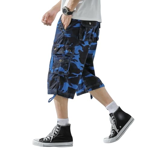 Short d'été homme avec poches multiples coupe 5 points style décontracté