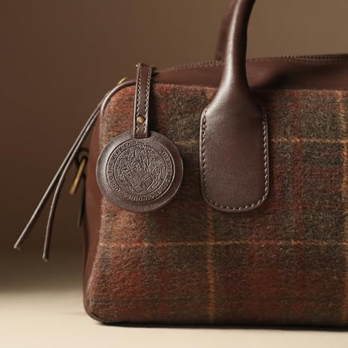 Image of Theater Toad Structured Mini Duffle Bag for Women | Brown Faux Leather Handbag with Detachable Adjustable Strap | Compact Textured Everyday Sling