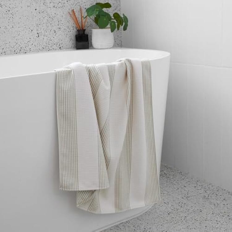 Dock & Bay Bath Towel - for Home - Quick Dry, Super Absorbent - Includes Bag - Coconut Cream, Extra Large (180x90cm, 71x35)