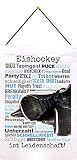 Blechschild 20x30cm gewölbt mit Kordel Eishockey ist Leidenschaft Penalty Puck Deko Geschenk Schild